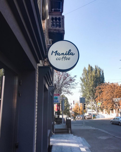 Лайтбокс для кофейни "Manila coffee"