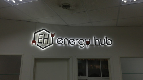 Интерьерная вывеска для компании "Energy.hub"